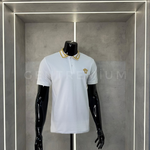 Versace Beyaz Polo Yaka T-shirt