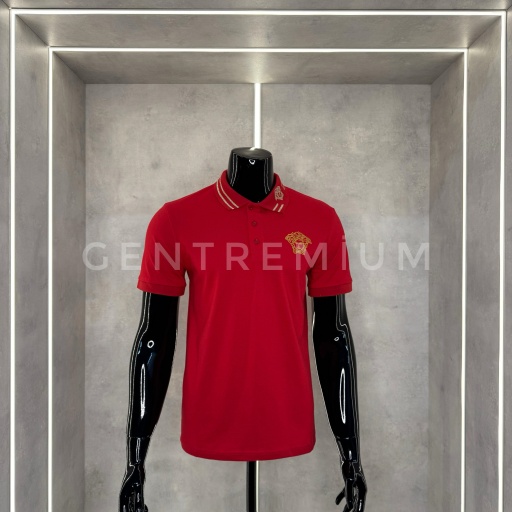 Versace Polo Yaka Kırmızı T-shirt
