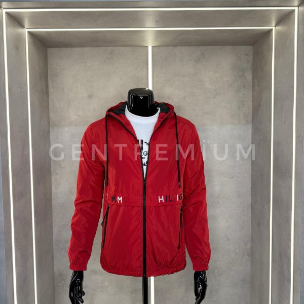 Tommy Hilfiger Kırmızı Yağmurluk