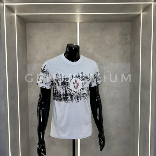 Moncler Desenli Beyaz T-shirt