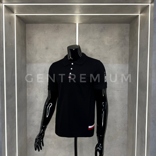 Moncler Polo Yaka Siyah T-Shirt
